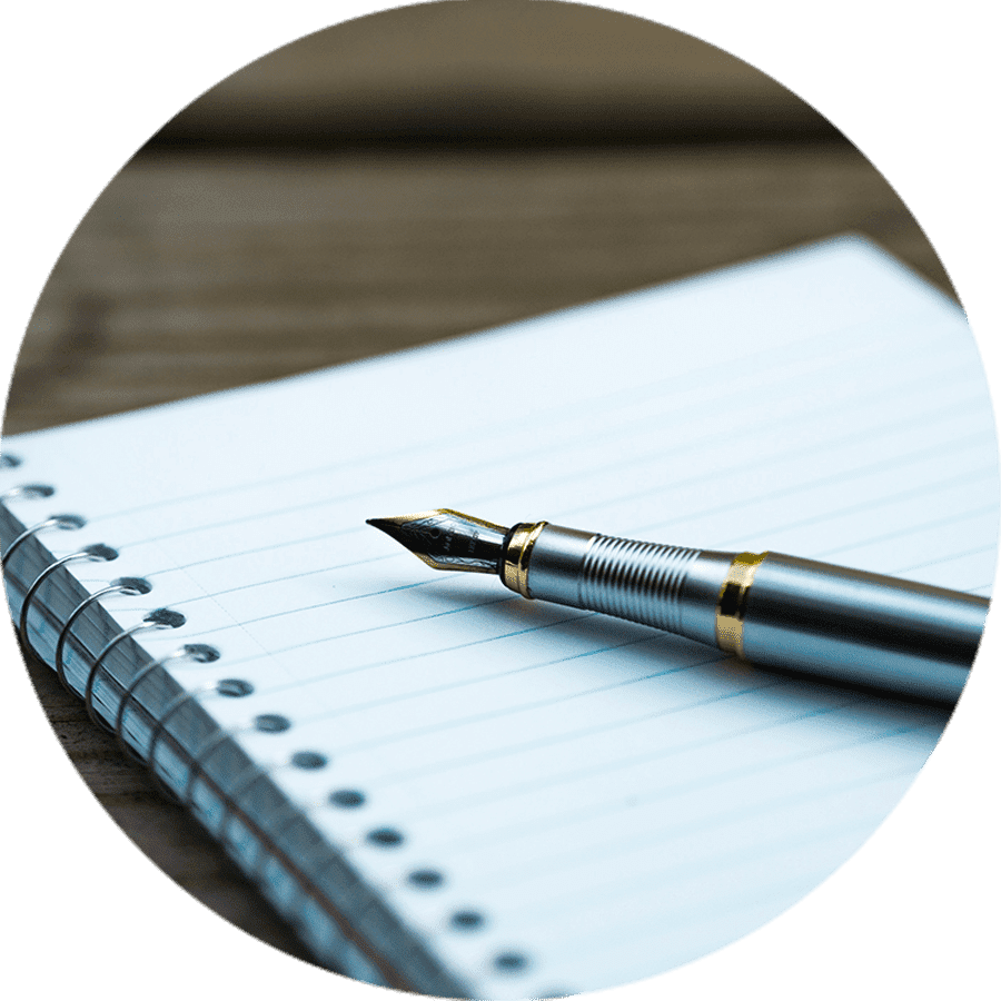 a piece of paper and pen