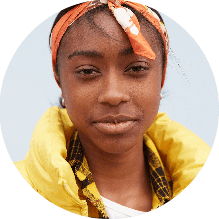 a student looking forward