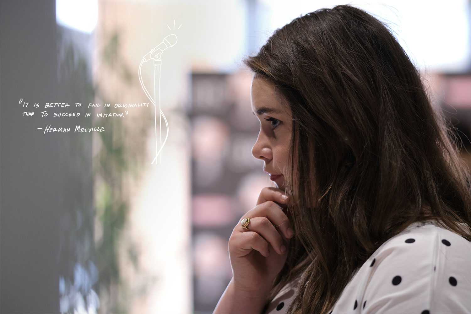 a student deep in thought