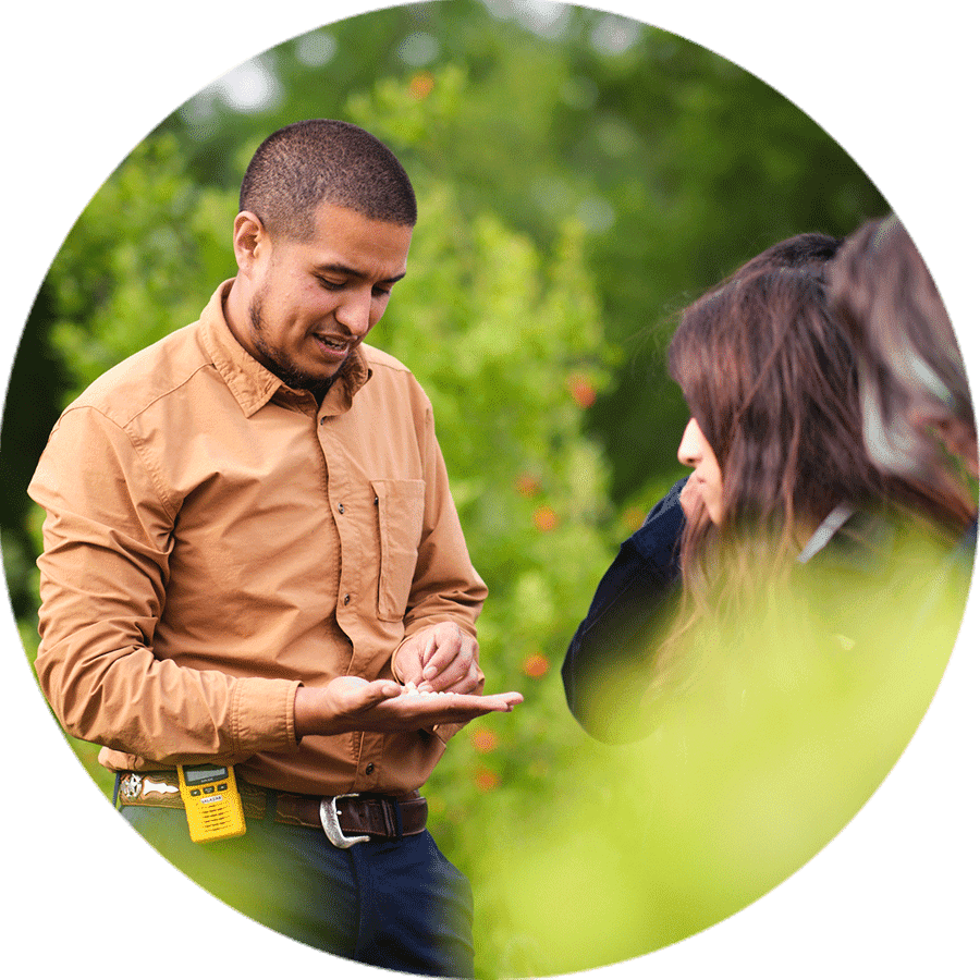 students and teacher together
