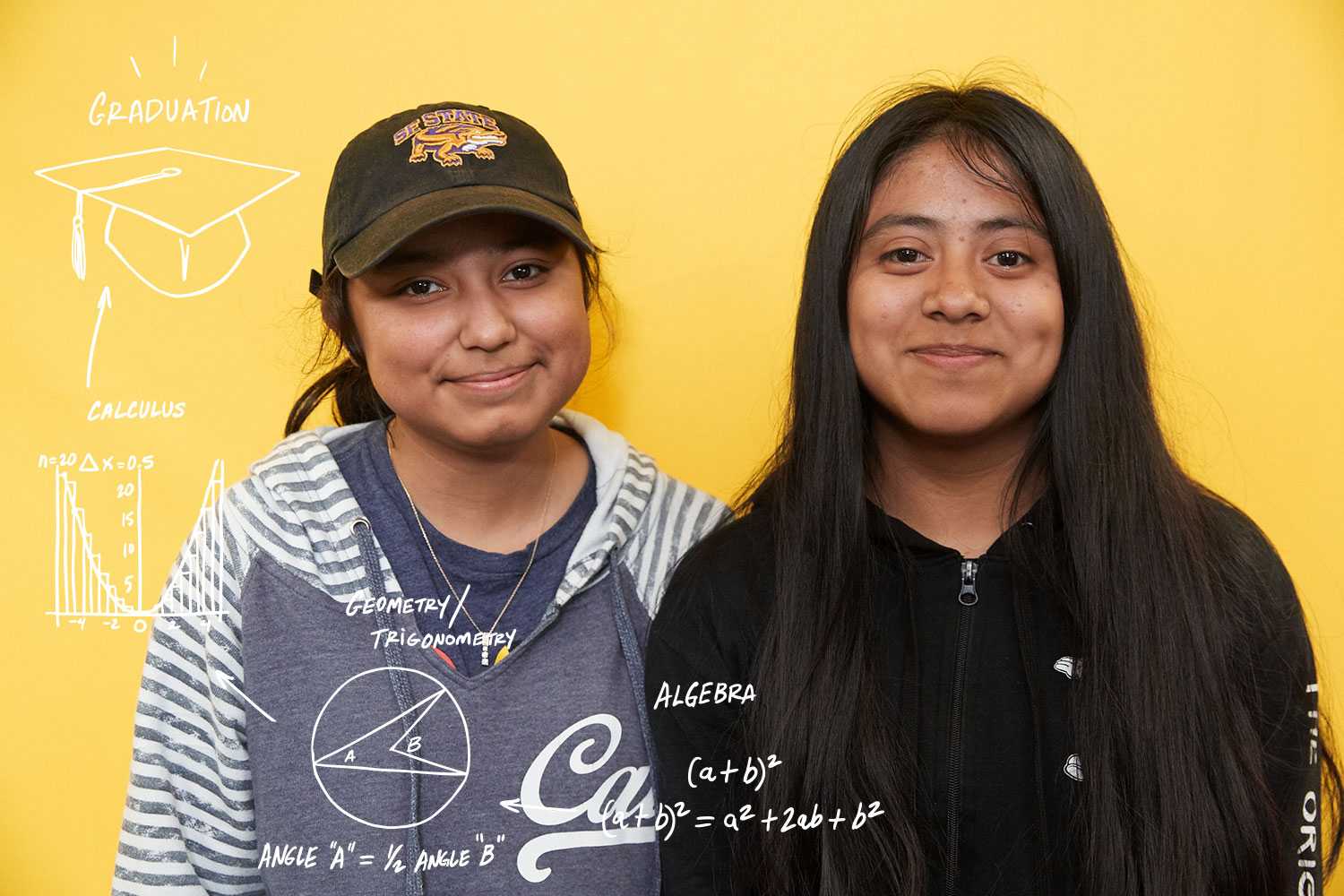 two students smiling